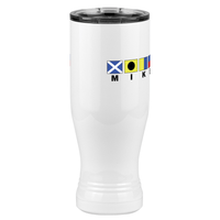 Thumbnail for Personalized Nautical Flags Pilsner Tumbler (20 oz) - Front Right View