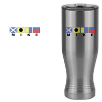 Thumbnail for Personalized Nautical Flags Pilsner Tumbler (20 oz) - Design View