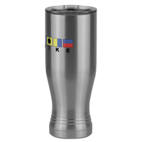 Thumbnail for Personalized Nautical Flags Pilsner Tumbler (20 oz) - Front Left View