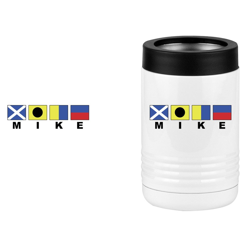 Personalized Nautical Flags Beverage Holder - Design View