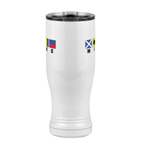 Thumbnail for Personalized Nautical Flags Pilsner Tumbler (14 oz) - Front View
