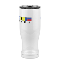 Thumbnail for Personalized Nautical Flags Pilsner Tumbler (14 oz) - Front Left View
