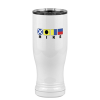 Thumbnail for Personalized Nautical Flags Pilsner Tumbler (14 oz) - Left View