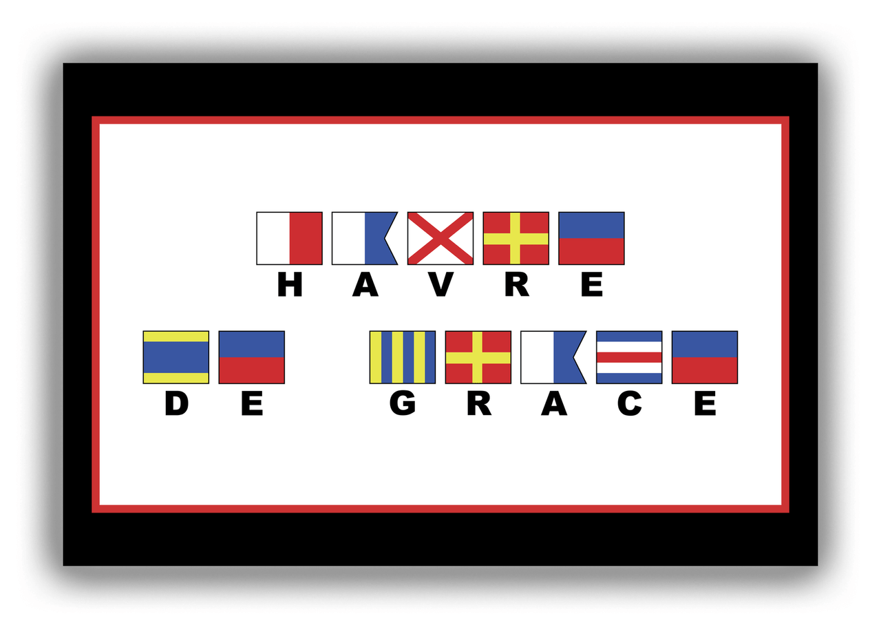 Personalized Nautical Flags Canvas Wrap /  Photo Print - Havre de Grace, Maryland - Front View