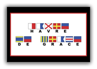 Thumbnail for Personalized Nautical Flags Canvas Wrap /  Photo Print - Havre de Grace, Maryland - Front View