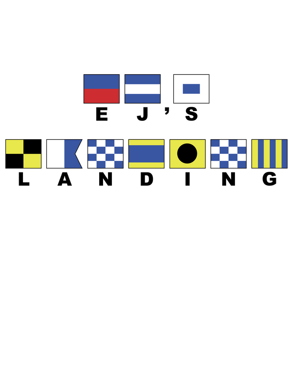 Personalized Nautical Flags T-Shirt - White - Decorate View