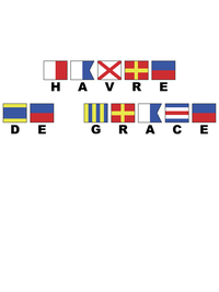 Thumbnail for Personalized Nautical Flags T-Shirt - White - Havre De Grace, Maryland - Decorate View