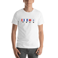 Thumbnail for Personalized Nautical Flags T-Shirt - White - Shirt View