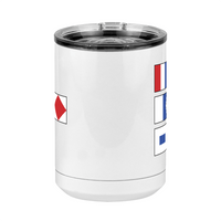 Thumbnail for Personalized Nautical Flags Coffee Mug Tumbler with Handle (15 oz) - Front View