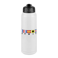 Thumbnail for Personalized Nautical Flags Water Bottle (30 oz) - Front View