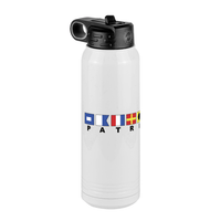 Thumbnail for Personalized Nautical Flags Water Bottle (30 oz) - Front Left View