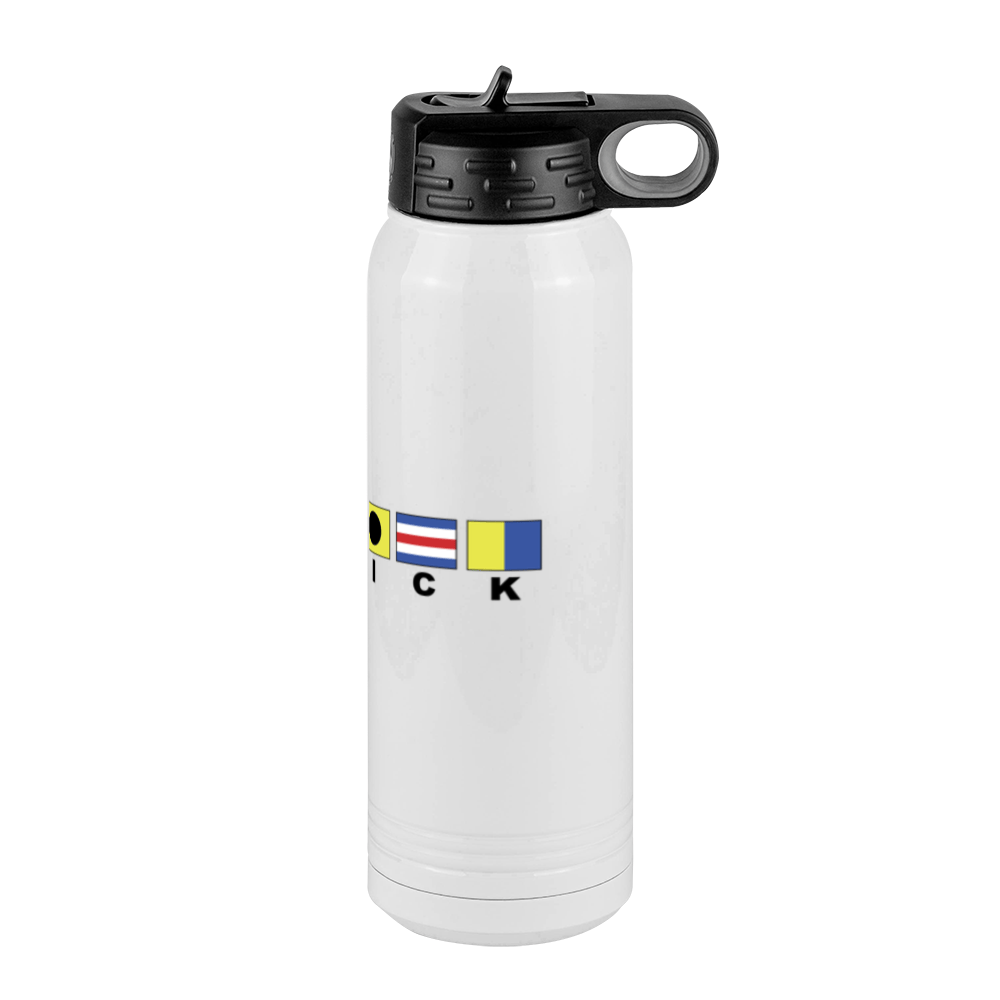Personalized Nautical Flags Water Bottle (30 oz) - Right View