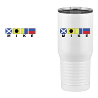 Thumbnail for Personalized Nautical Flags Tall Travel Tumbler (20 oz) - Design View