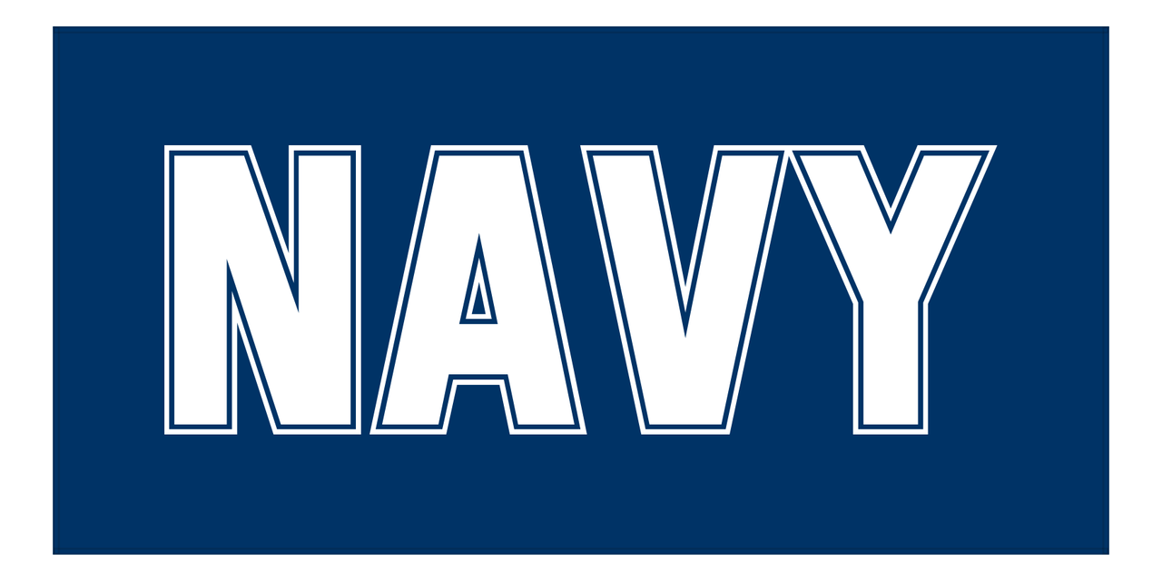 Navy Beach Towel - Front View
