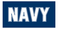 Thumbnail for Navy Beach Towel - Front View