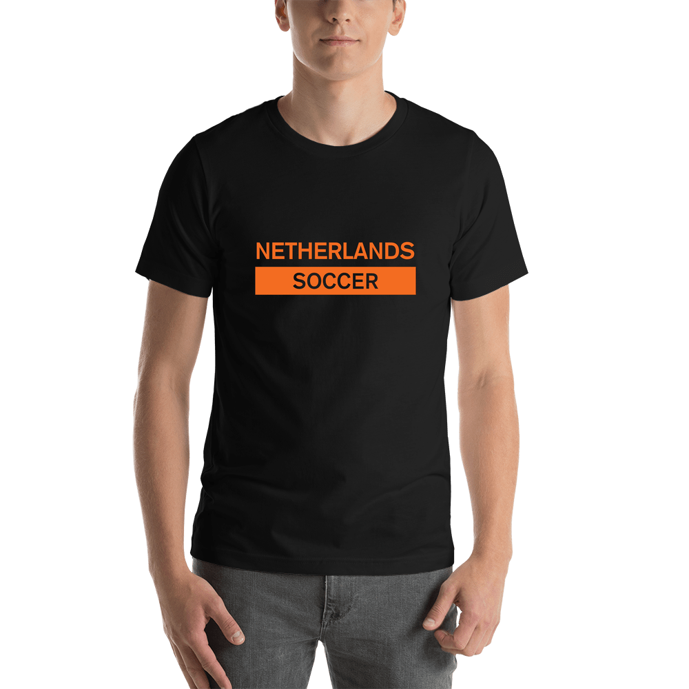 Netherlands Soccer T-Shirt - Black - Shirt View