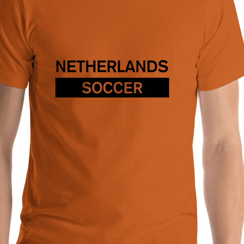 Netherlands Soccer T-Shirt - Orange - Shirt Close-Up View