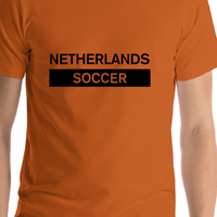 Thumbnail for Netherlands Soccer T-Shirt - Orange - Shirt Close-Up View