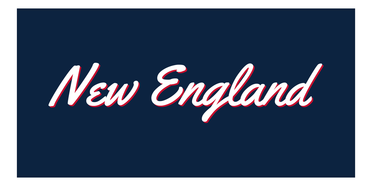 Personalized New England Beach Towel - Front View