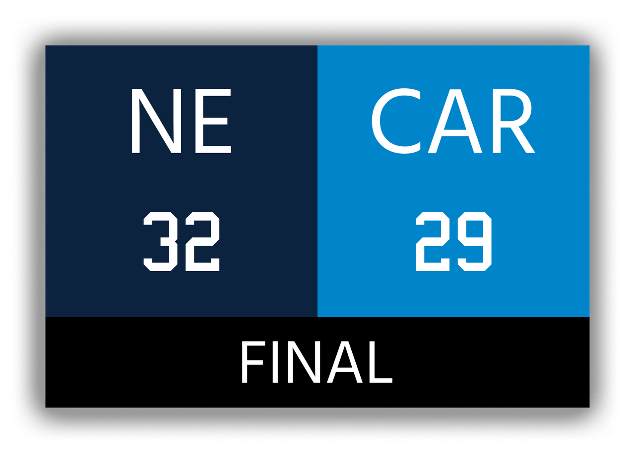 New England vs Carolina Canvas Wrap & Photo Print - 2003 2004 Football Championship - Front View