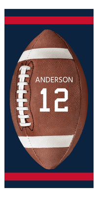 Thumbnail for Personalized New England Football Beach Towel - Front View