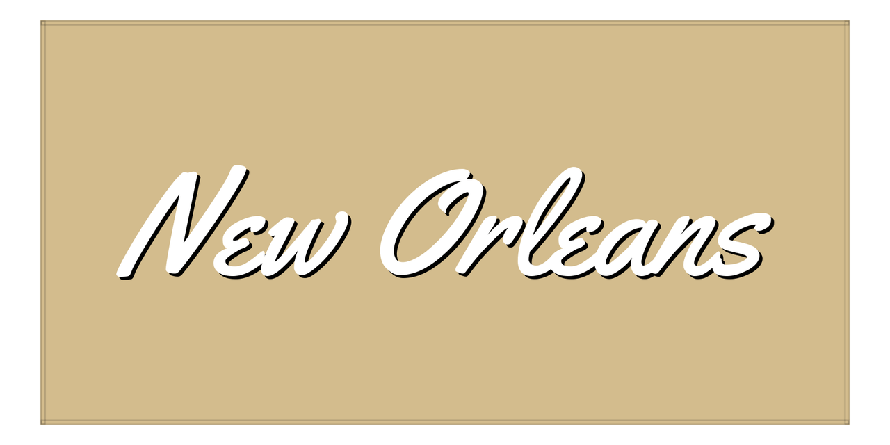 Personalized New Orleans Beach Towel - Front View