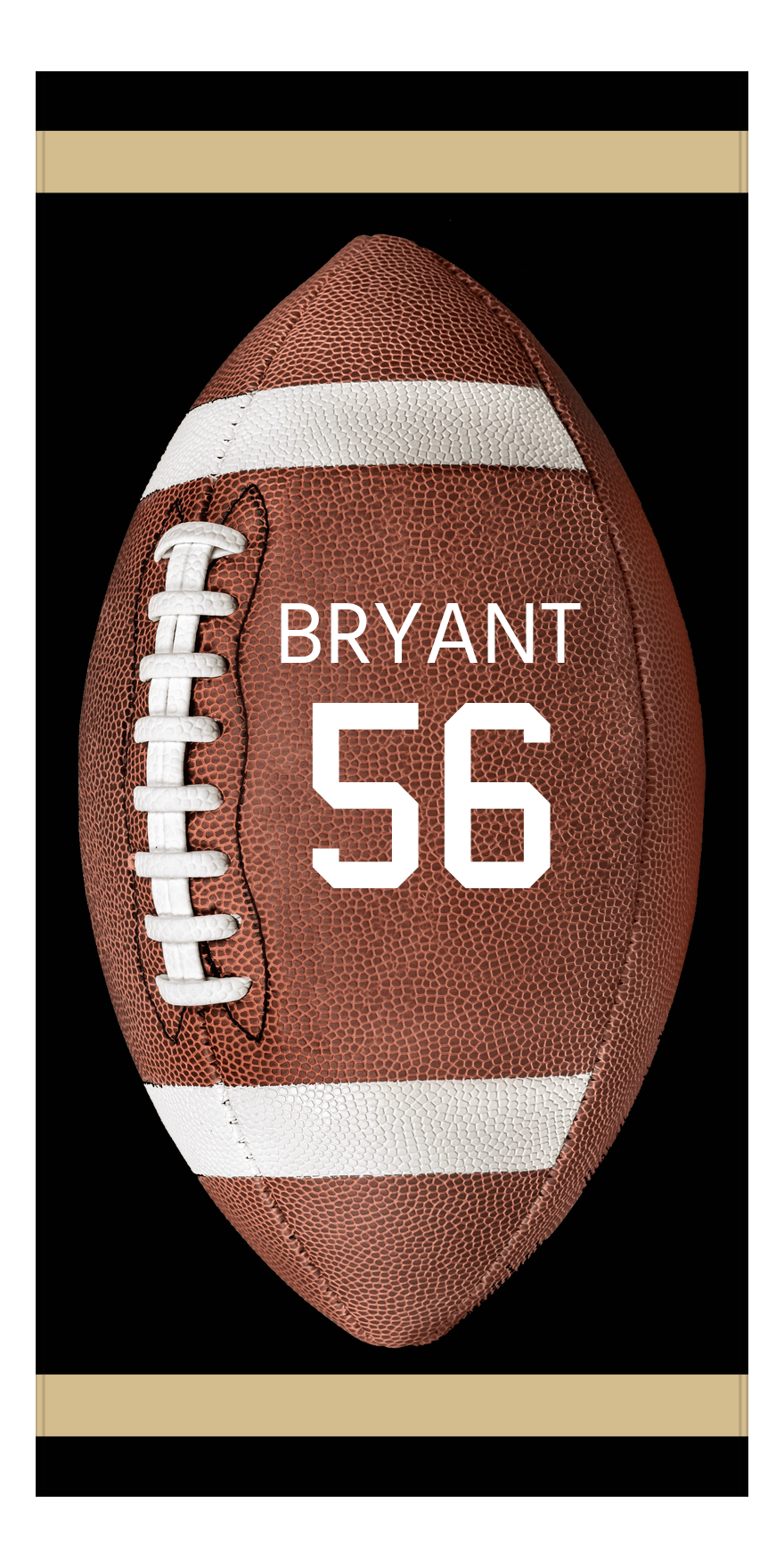 Personalized New Orleans Football Beach Towel - Front View