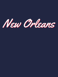 Thumbnail for Personalized New Orleans T-Shirt - Blue - Decorate View