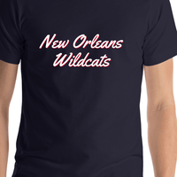 Thumbnail for Personalized New Orleans T-Shirt - Blue - Shirt Close-Up View