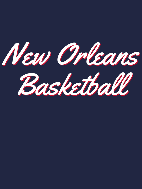 Personalized New Orleans Basketball T-Shirt - Blue - Decorate View