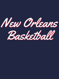 Thumbnail for Personalized New Orleans Basketball T-Shirt - Blue - Decorate View