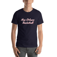 Thumbnail for Personalized New Orleans Basketball T-Shirt - Blue - Shirt View