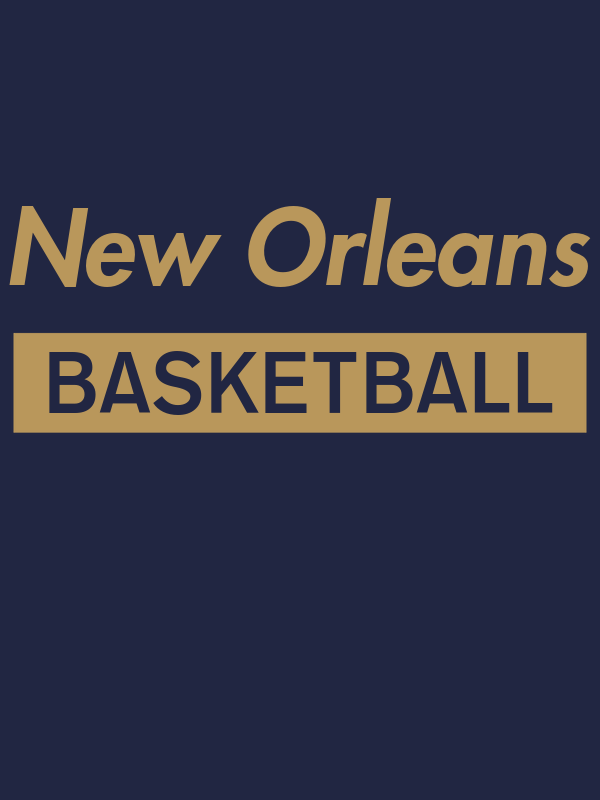 New Orleans Basketball T-Shirt - Blue - Decorate View