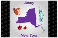 Thumbnail for Personalized New York Placemat - Grey Background -  View