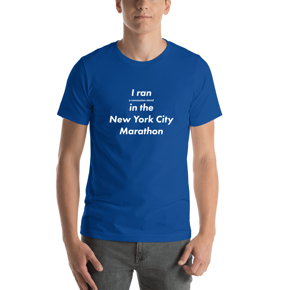 New York City Marathon T-Shirt - Blue - Concession Stand - Shirt View