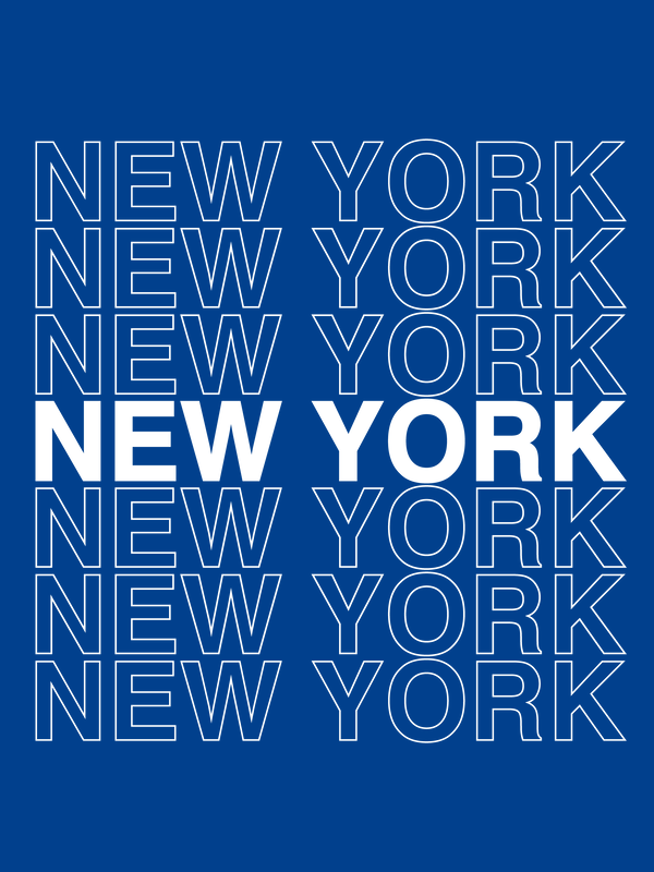 New York T-Shirt - Blue - Decorate View
