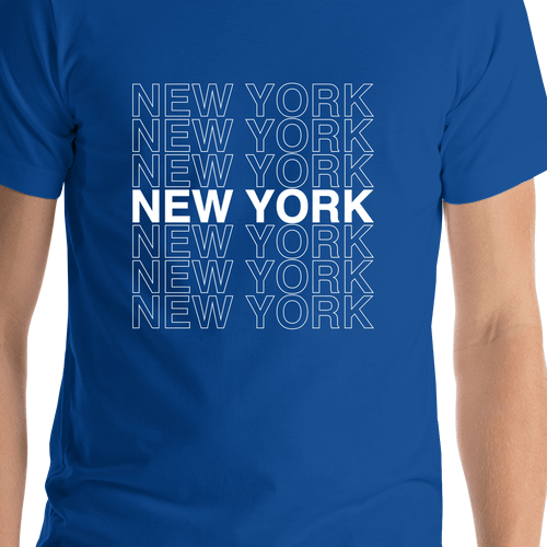 New York T-Shirt - Blue - Shirt Close-Up View