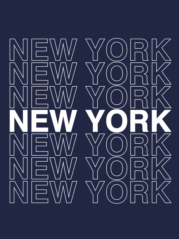 New York T-Shirt - Navy Blue - Decorate View