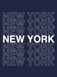 Thumbnail for New York T-Shirt - Navy Blue - Decorate View
