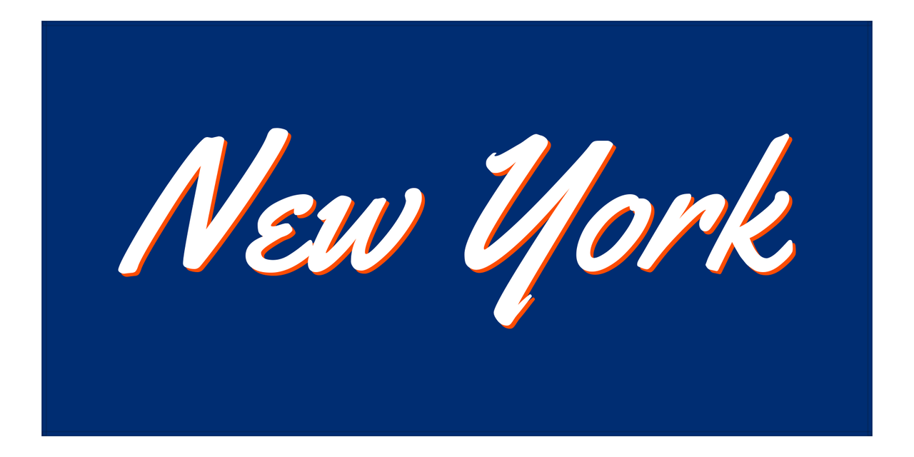 Personalized New York Beach Towel - Front View