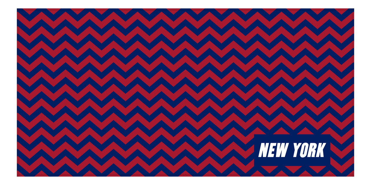 Personalized New York Chevron Beach Towel - Front View