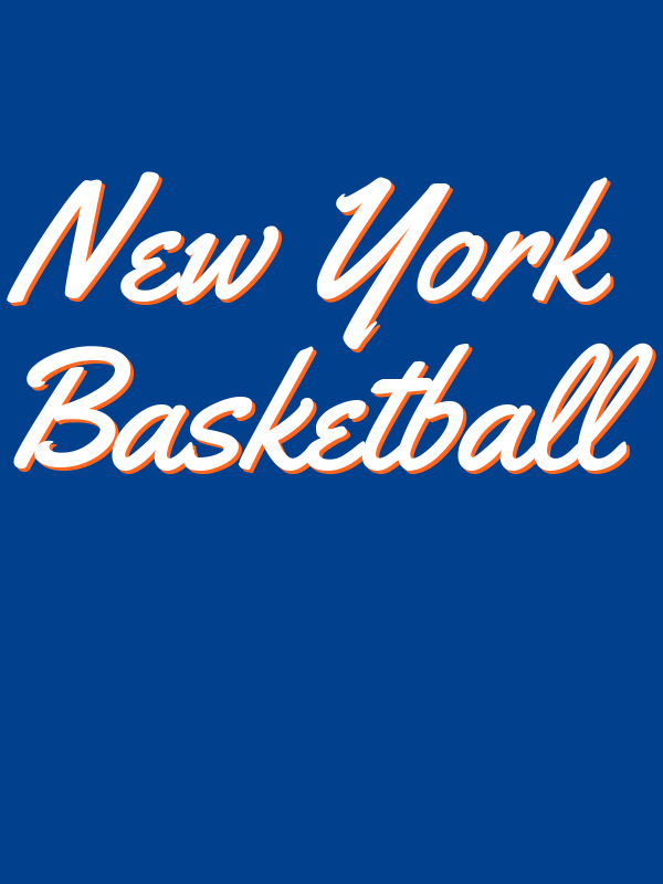 Personalized New York Basketball T-Shirt - Blue - Decorate View