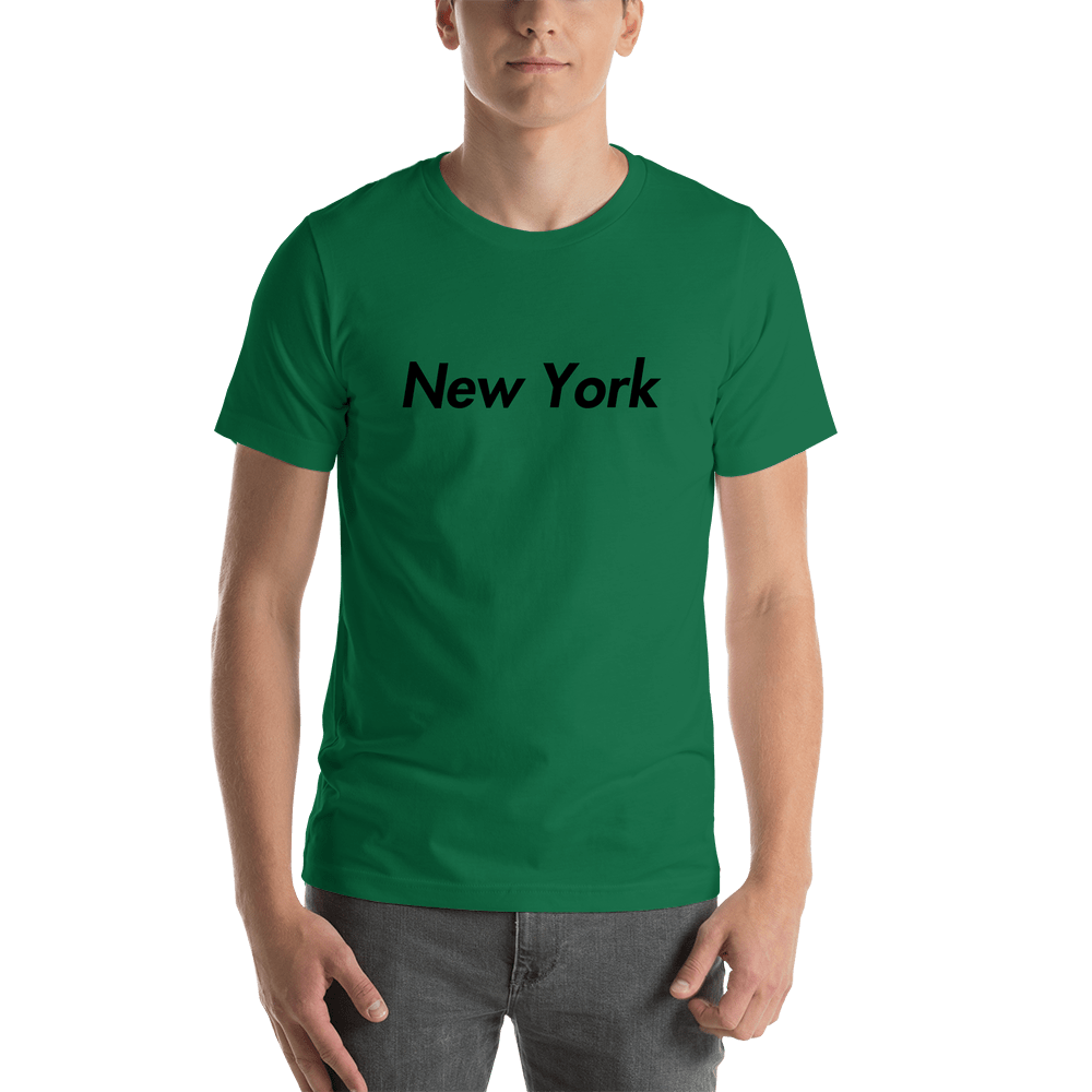 Personalized New York T-Shirt - Green - Shirt View