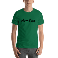 Thumbnail for Personalized New York T-Shirt - Green - Shirt View