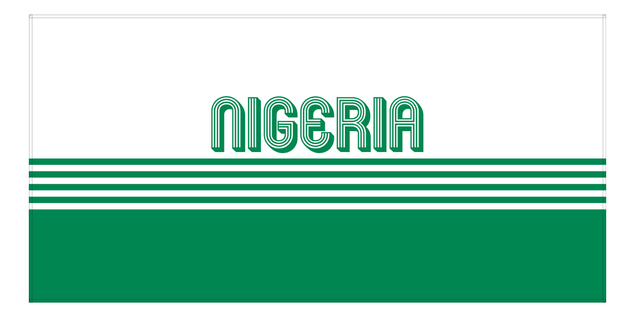 Personalized Nigeria Beach Towel - Front View