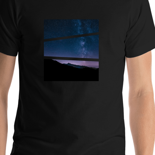 Night Sky T-Shirt - Black - Shirt Close-Up View