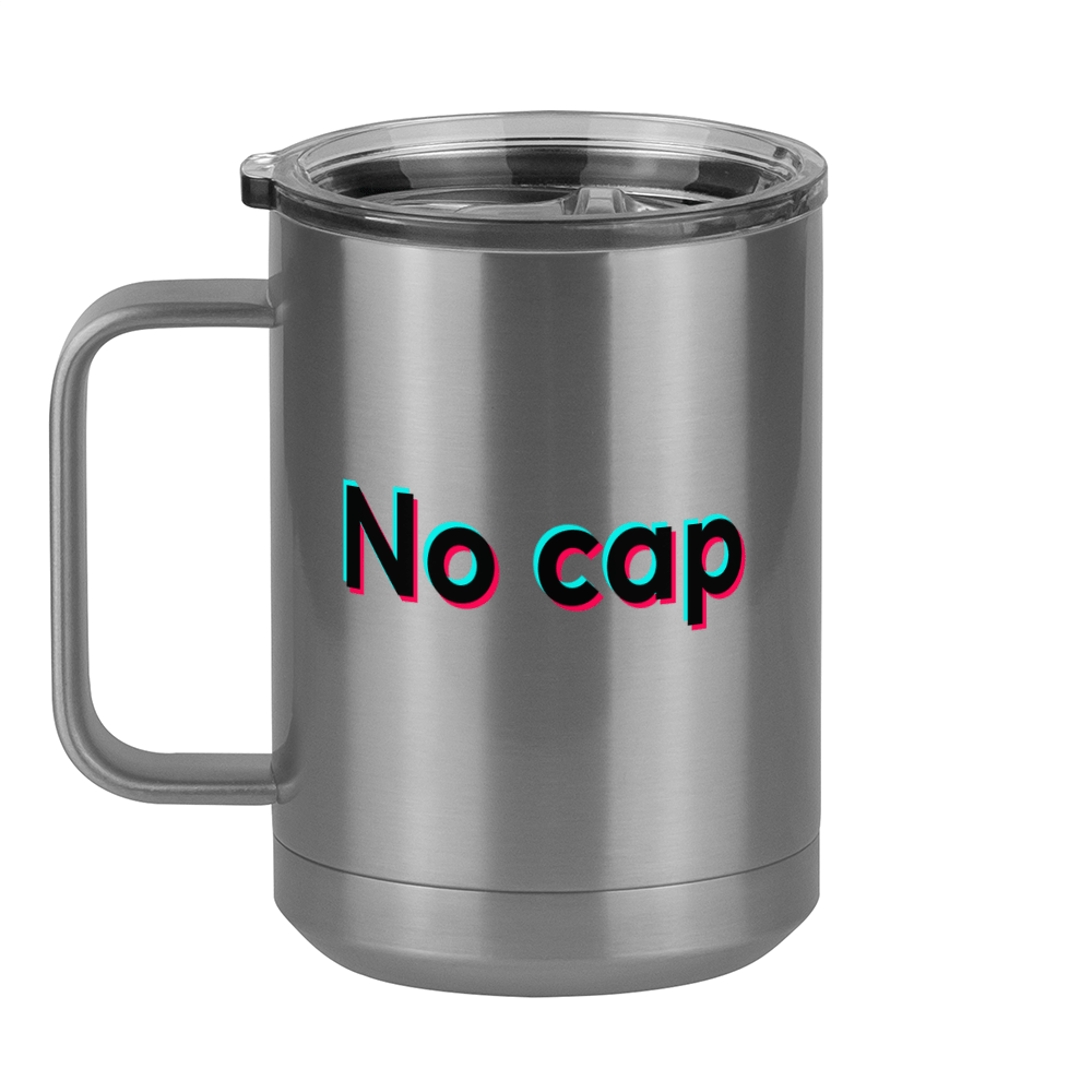 No Cap Coffee Mug Tumbler with Handle (15 oz) - TikTok Trends - Left View