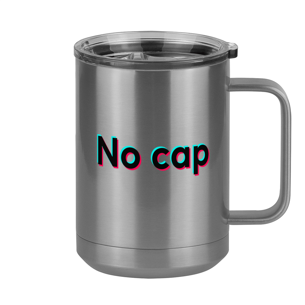 No Cap Coffee Mug Tumbler with Handle (15 oz) - TikTok Trends - Right View