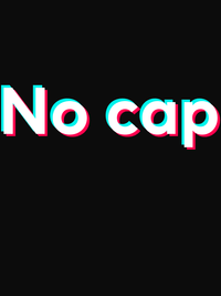 Thumbnail for No Cap T-Shirt - Black - TikTok Trends - Decorate View