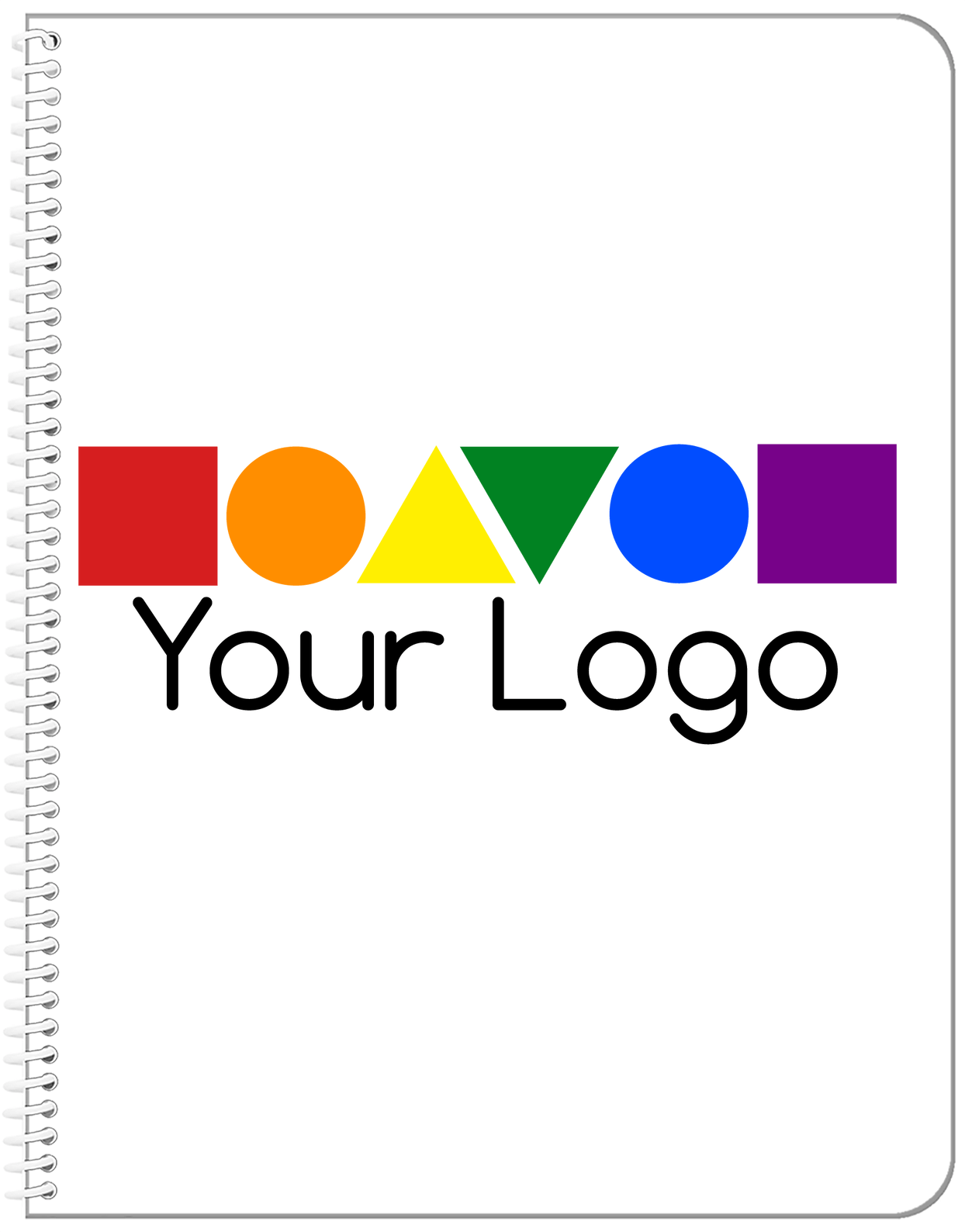 Personalized Notebook - Upload Your Logo - Front View